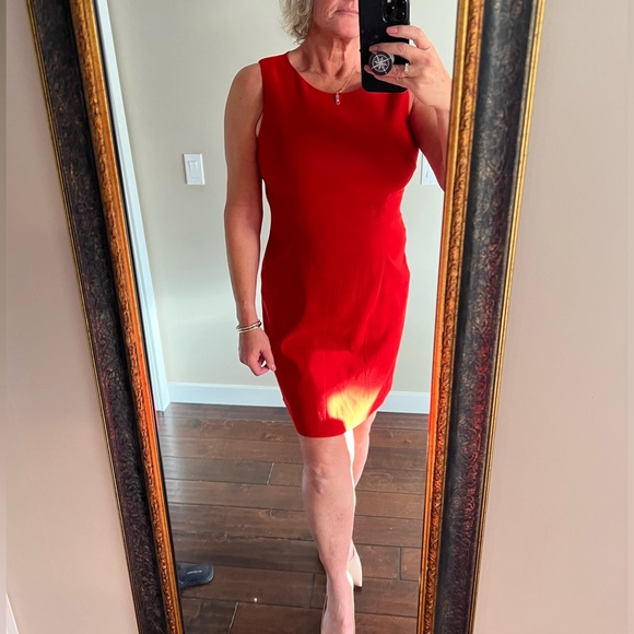 Mario Serrani large fitted sheath midi dress.  Lining on top of front & back. - Picture 10 of 10